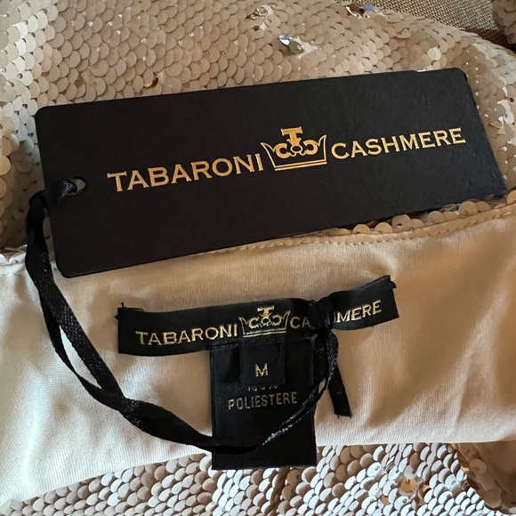 TABARONI CASHMERE Sequined Top, Fully Lined, Made in Italy. - Picture 4 of 9